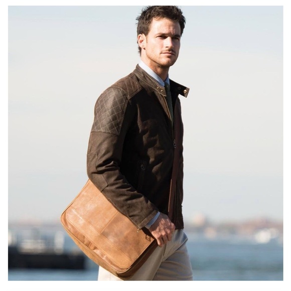 Wilson’s Leather brown Laptop Messenger Bag and Briefcase Unisex - Picture 2 of 16